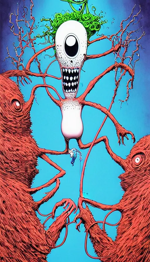 Image similar to the two complementary forces that make up all aspects and phenomena of life, by alex pardee