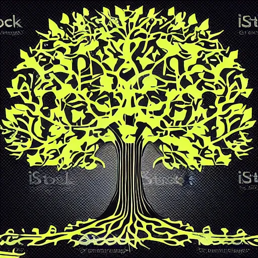 Prompt: fores tree vector art atey ghalian