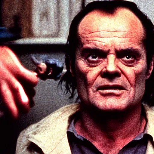 Image similar to Jack Nicholson starring as Hannibal Lecter in The Silence of the Lambs, wearing mask, cinematic frame