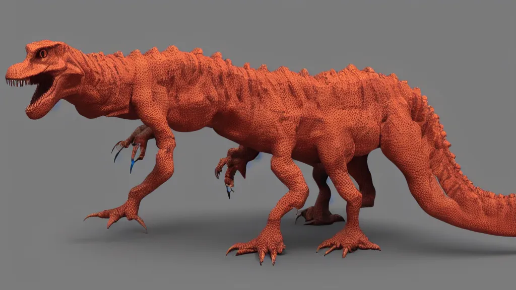 Image similar to a 3d print model of a dinosaur