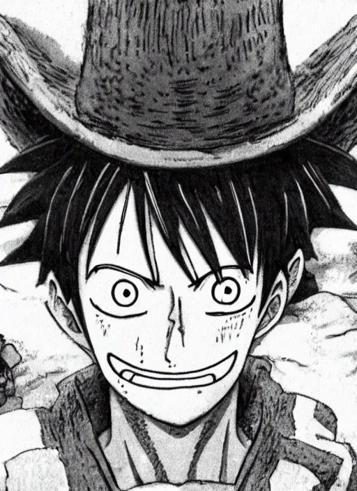 Prompt: a very detailed photograph of a luffy face, depth of field,