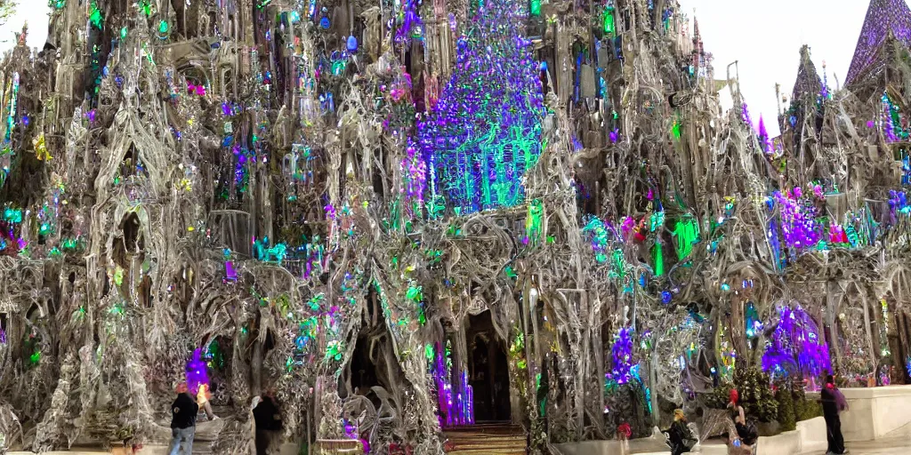 Image similar to jeweled enchanted crystal castle.