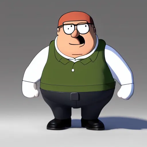 Image similar to Peter Griffin is in Multiversus, 3d render, ultra hd, 4k