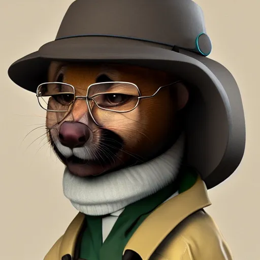 Image similar to a anthropomorphic ferret dressed as walter white, hyperdetailed, artstation, cgsociety, 8 k