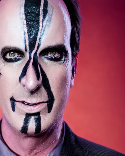 Image similar to Will Arnett as Beetlejuice, makeup, cinematic lighting, 4k photograph