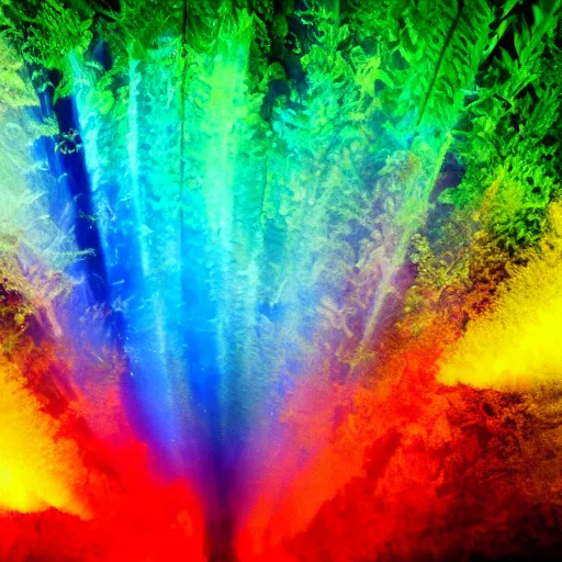 Image similar to explosion of colourful nature