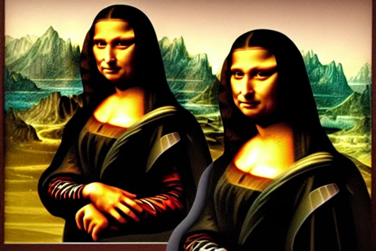 Image similar to Darth vader as mona lisa