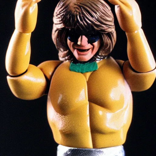 Image similar to john farnham as a 1 9 8 0 s wrestling action figure