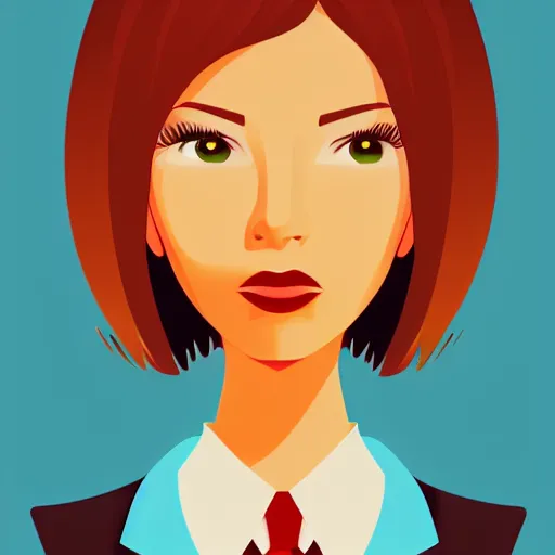 Prompt: 2 d character design, female business executive, vector art, digital art, portrait, 4 k, 8 k, sharp focus, smooth, illustration, concept art