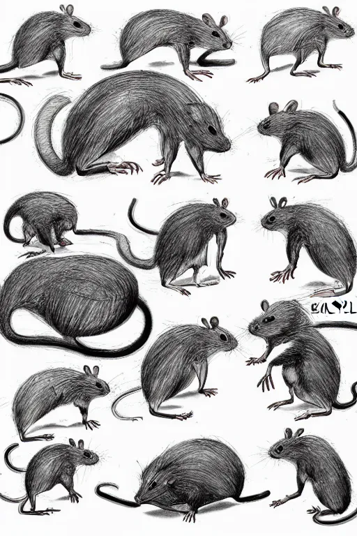 Image similar to life cycle of human rat, realistic, sketch and art by jacqueline e, color by bo feng lin