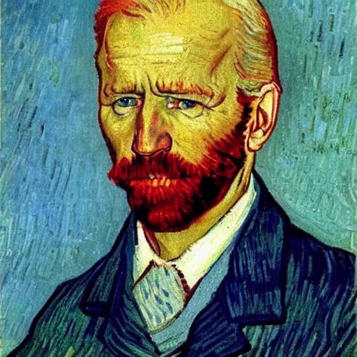 Image similar to joe biden, by van gogh,