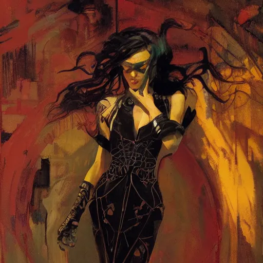 Prompt: liminal cyberpunk, intricate, elegant, highly detailed, greg manchess, mucha, liepke, ruan jia, jeffrey catherine jones, ridley scott