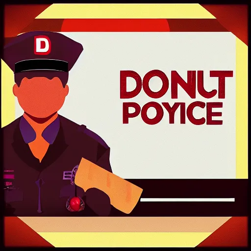 Image similar to “Donut police officer, digital art, 4k, award winning”