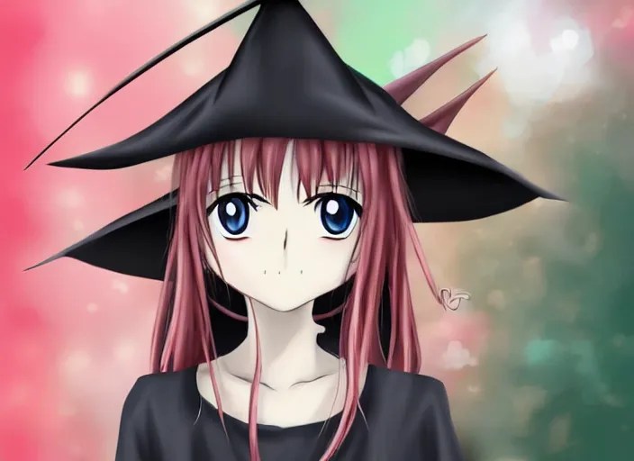 Prompt: anime witch hat