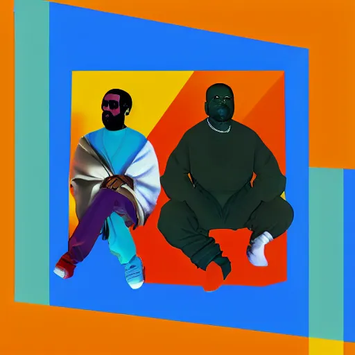 Cubism rap album cover for Kanye West DONDA 2 designed