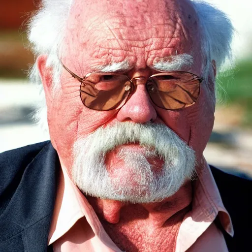 Prompt: wilford brimley's head on a child's body