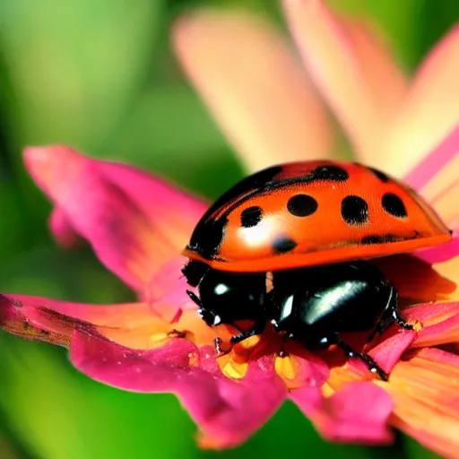 Image similar to Macro shot of a ladybug on a flower