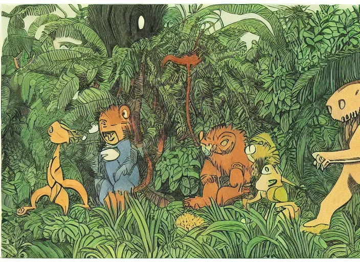 Image similar to jungle by maurice sendak