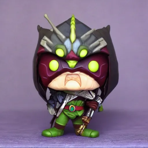 Prompt: hoodwink from dota as a funko pop