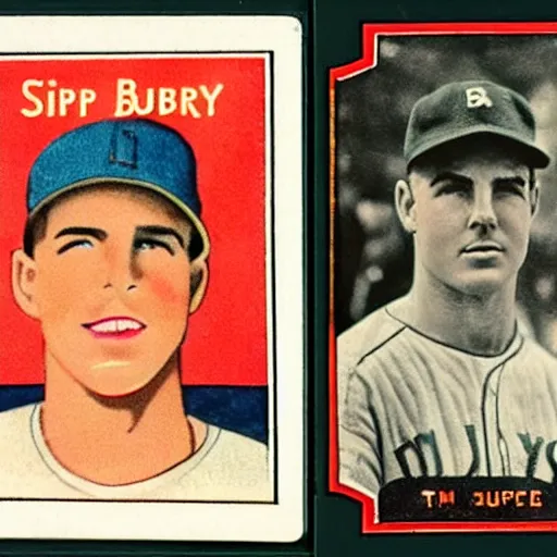 Image similar to 1924 baseball card for Skip burley looks exactly like Tom Cruise