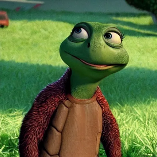 Image similar to the turtle from the movie over the hedge, reaction image