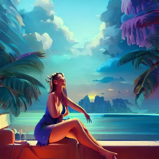 Image similar to hedonism, retrowave, behance hd, concept art by jesper ejsing, by rhads, makoto shinkai cyril rolando, madgwick