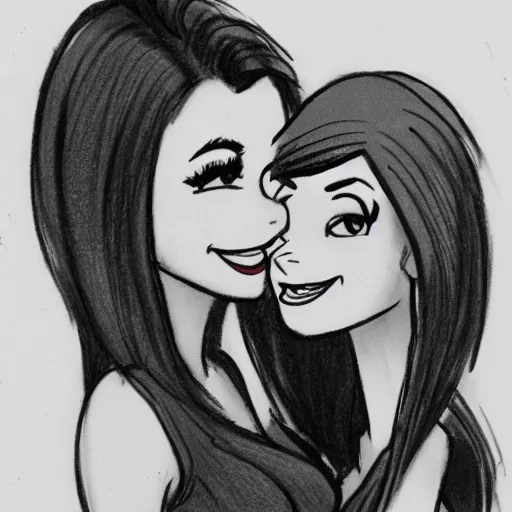 Image similar to milt kahl sketch of victoria justice with kim kardashian body