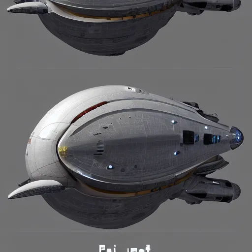 Prompt: portrait of a starship made of advanced tech, oval design, armor plating on nose, dotted with leds, smooth, graceful design, figree decorations, gyroscopic engines, flying above a dead planet, photo realism, unreal engine, trending on artstation