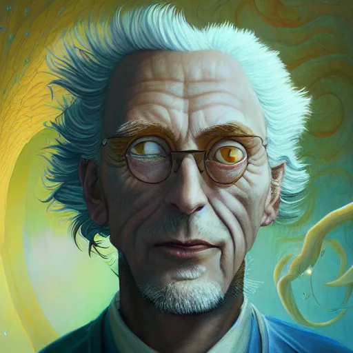 Image similar to lucky irocez projector portrait by gaston bussierre and charles vess and james jean and erik jones and rhads, inspired by rick and morty, epic, funny, huge scale, beautiful fine face features, intricate high details, sharp, ultradetailed