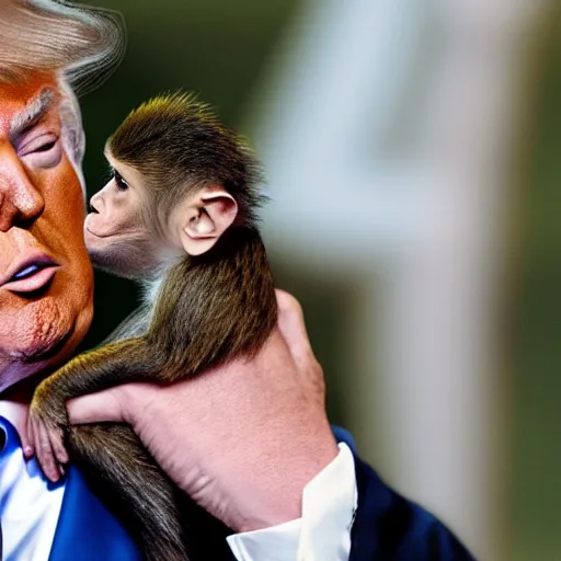 Image similar to donald trump catches monkeypox