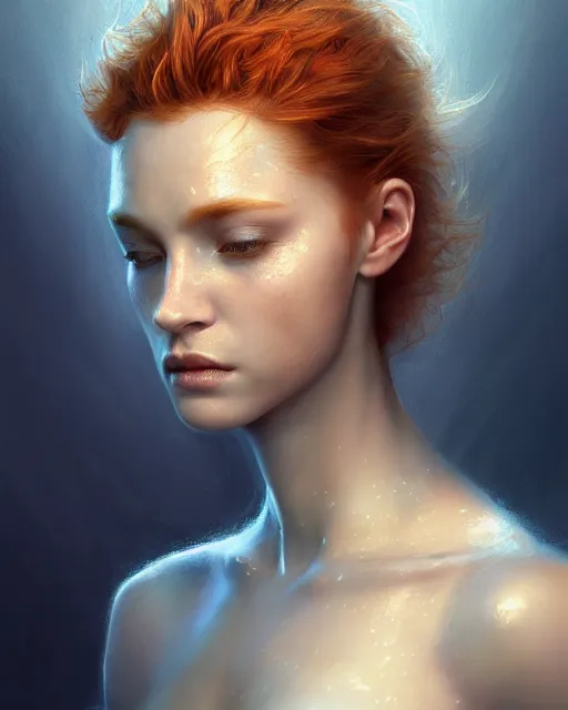 Prompt: perfect face, white halter top, ginger hair, abs, cinematic, stunning, elegant, highly detailed, psychedelic, digital painting, artstation, smooth, hard focus, illustration, art by jessica rossier and and brian froud