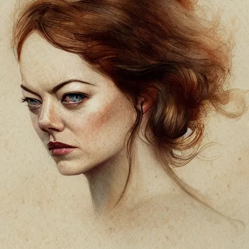 Image similar to emma stone, by jean - baptiste monge