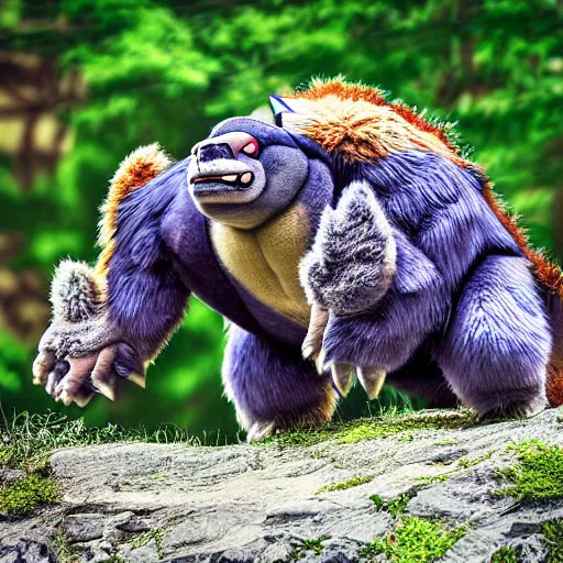 Image similar to national geographic photo of kangaskhan, pokemon in the wild, intricate, portrait, 8 k highly professionally detailed, hdr, award winning