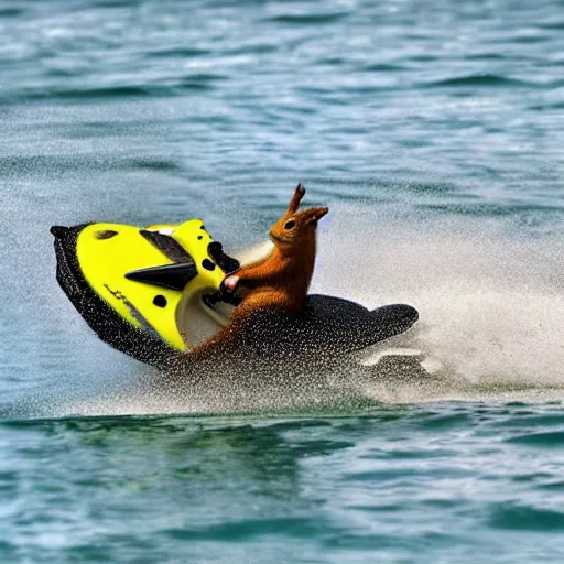 squirrel on a jet ski Stable Diffusion OpenArt
