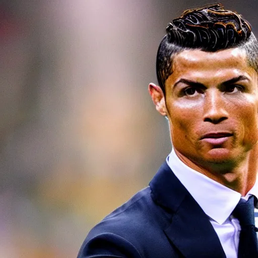 Image similar to cristiano ronaldo with carlos cabello rey head