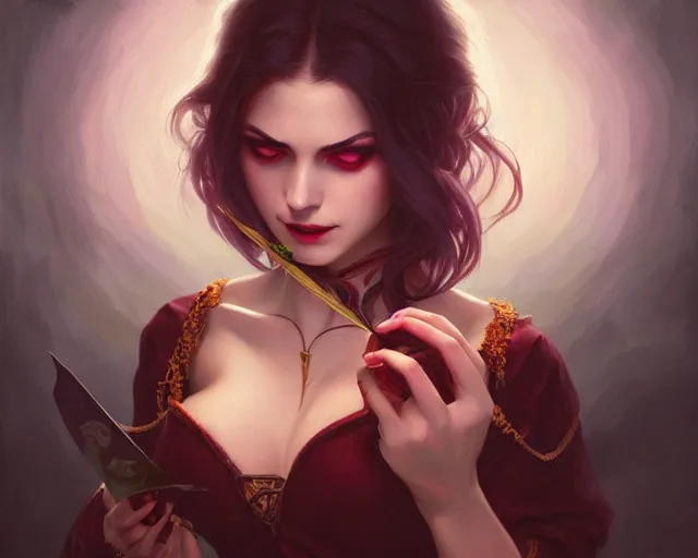 Prompt: beautiful hypnotic seductive hungry vampire girl, photography of kurzgesagt, deep focus, d & d, fantasy, intricate, elegant, highly detailed, digital painting, artstation, concept art, matte, sharp focus, illustration, hearthstone, art by artgerm and greg rutkowski and alphonse mucha