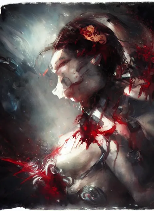 Prompt: a great and terrible litch painted by raymond swanland