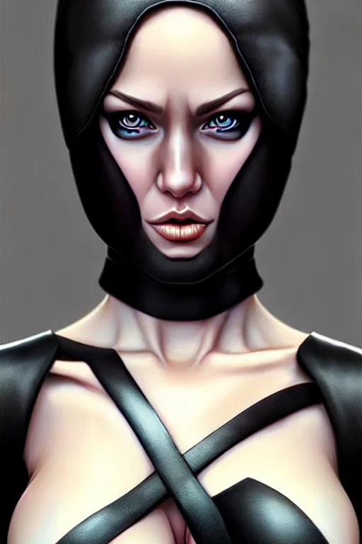 Prompt: Photorealistic hyperrealism woman in ninja suit by Artgerm and WLOP