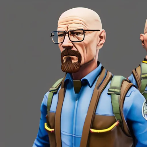 Prompt: Walter White as a Fortnite Character : : 8k : : unreal engine render —height 1024 —width 1024