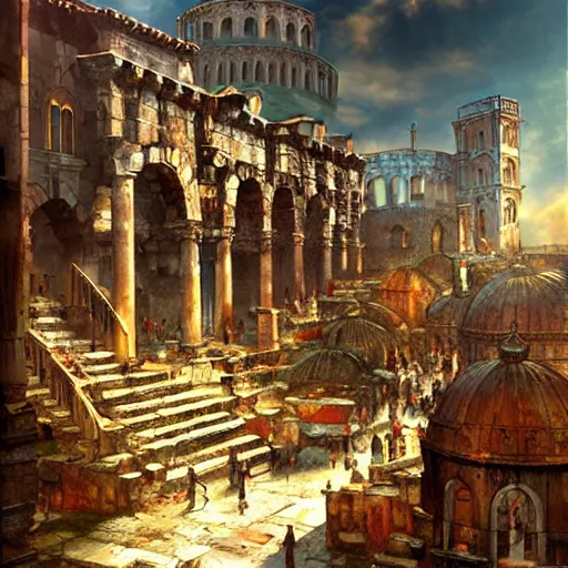 Image similar to The Roman city of Constantinople, by Marc Simonetti