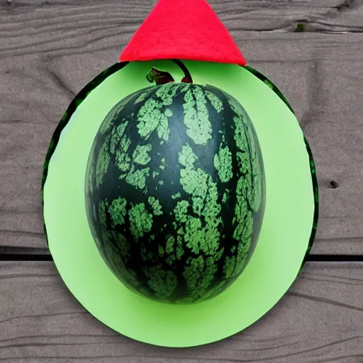 Prompt: watermelon hat