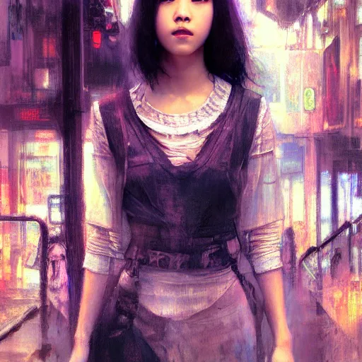 Image similar to jisoo of blackpink, hyperrealistic portrait, bladerunner street, art of elysium by jeremy mann and alphonse mucha, fantasy art, photo realistic, dynamic lighting, artstation, poster, volumetric lighting, very detailed face, 8 k, award winning