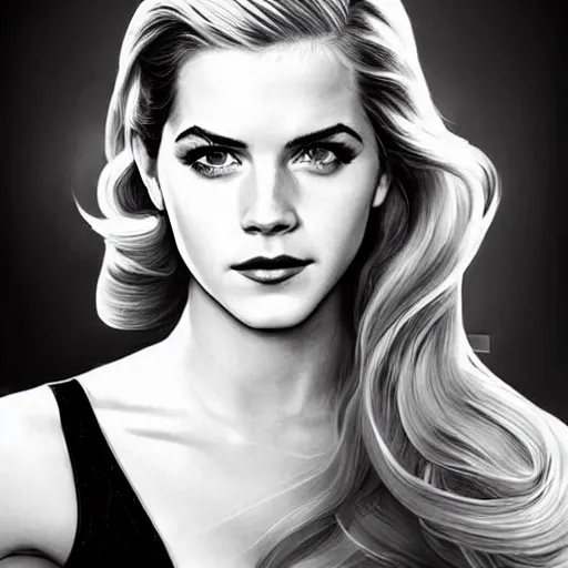 Image similar to A combination of Katheryn Winnick's and Grace Kelly's and Emma Watson's appearances as Solid Snake from Metal Gear Solid, full body portrait, western, D&D, fantasy, intricate, elegant, highly detailed, digital painting, artstation, concept art, matte, sharp focus, illustration, art by Artgerm and Greg Rutkowski and Alphonse Mucha