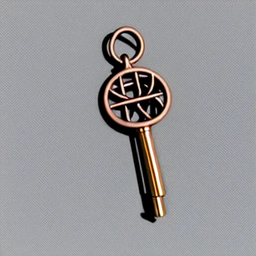 Image similar to a metal key for the cage, 3d