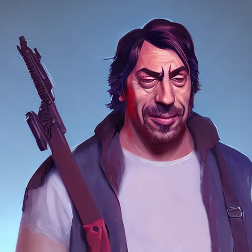 Image similar to Portrait of Javier Bardem as the Reaper, mattepainting concept Blizzard pixar maya engine on stylized background splash comics global illumination lighting artstation lois van baarle, ilya kuvshinov, rossdraws