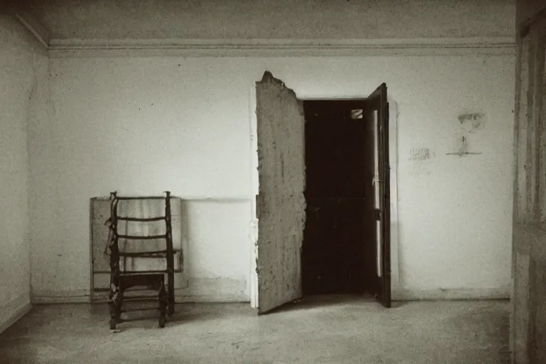 Prompt: liminal spaces, the back rooms, madness, unsettling