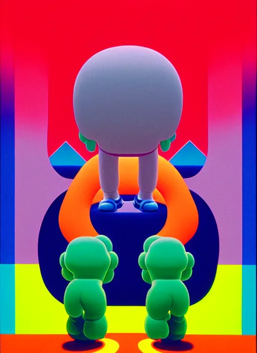 Prompt: levetaiting by shusei nagaoka, kaws, david rudnick, airbrush on canvas, pastell colours, cell shaded, 8 k