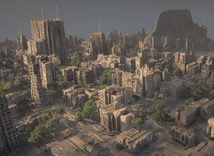 Image similar to the city of trantor, unreal engine, photorealistic, zbrush, octane render,
