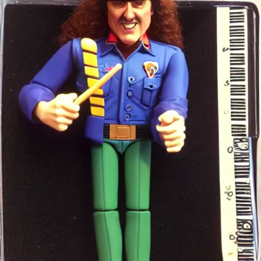 Image similar to “weird Al yankovic as a 1989s Kenner action figure”