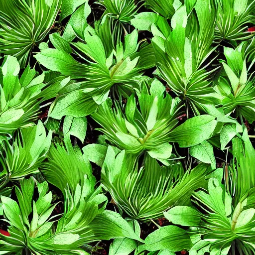 Prompt: Green exotic plant background, closeup